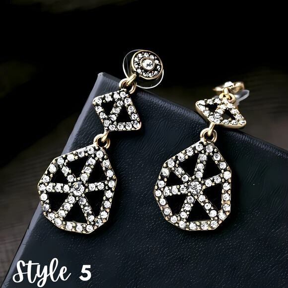 3 for $15 - Glam Earrings Collection Sparkly Drop Elegant Wedding Prom - Picture 11 of 15